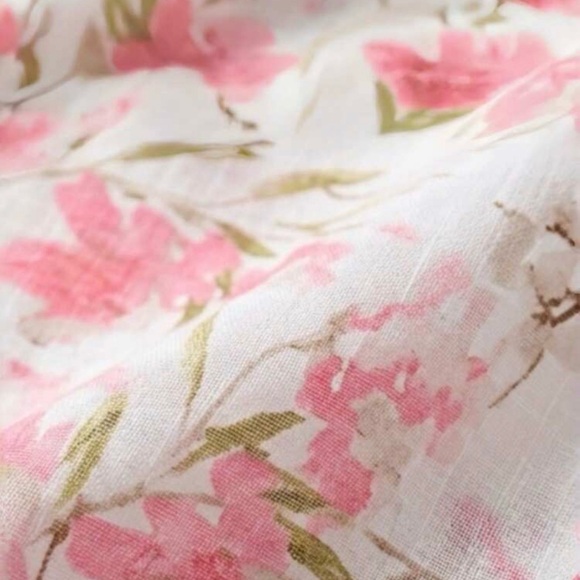 Floral Pink and White Women's Top - Picture 8 of 9